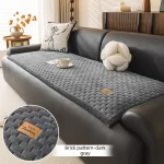 1pc Quilted Thick Plush Sofa Cover. Corduroy Edging, Non-Slip & Warm. Pet-Friendly, Washable. Fits 1/2/3/-Seat & Combination. - Image 8