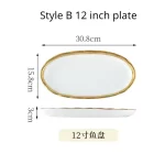 1pcs White Ceramic Plate Phnom Penh Tableware Salad Soup Bowl Food Dinner Dishes Wedding Decoration Dinnerware Household Kitchen - Image 16