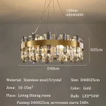 Luxury LED Crystal Pendant Lights Home Living Dining Room Lighting Decorate Lustre Villa Hotel Bar Ceiling Chandeliers Fixtures - Image 7