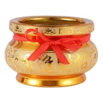Ceramic Ruyi Doubles Ear Stove Indoor, temple, offering ornaments Double sided pattern sand gold incense burner - Image 5