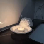 2026 New Cute Cat LED Light Electronic Lamp Ceramic Candle Holder Living Room Decorative Table Top Items Party Birthday Gifts - Image 5