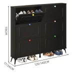 Slim Bedroom Storage Shoe Rack Display Hotel Room Farmhouse Shoe Cabinet Small Office Rangement Chaussures Home Furniture - Image 3
