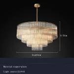 Nordic Luxury Glass Bar Big Ceiling Chandeliers Home Decoration Large Hanging Lamps for Living Room Hotel Lustre Gold - Image 13