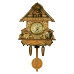 Wooden Hanging Wall Clock Bird Alarm Clock Cuckoo Clocks For Home Decoration Quartz Watch Decorative Home Decor - Image 12