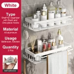 Bathroom Storage Rack Stainless Steel Anti Rust Storage Shower Rack Suction Cup Storage Rack Household Storage Appliances - Image 26