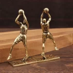 Basketball Superstar Figurines Vintage Brass Character Small Statue Desktop Ornaments Home Decoration Crafts Fans Souvenir Gifts - Image 2