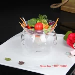 Cuisine Dishes Buffet Serving Dish Creative Restaurant Tableware Japanese Artistic Dry Ice Dishware Serve Ware Fruit Salad Bowl - Image 4
