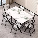 Italian Luxury Dining Tables Modern Foldable Unique Design Dining Tables Waterproof Elegant Muebles De Comedor Furniture Home - Image 6