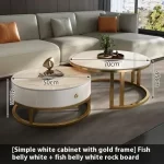 Round Unique Coffee Tables Waterproof Modern Simple Metal Coffee Tables Aesthetic Organizer Muebles De La Sala Home Decoration - Image 45