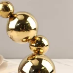 Metal Decor Figurines Metal Spheres Stack Art Pieces Gold Ball Metal Handicraft Geometric Sculpture Home Decoration Accessories - Image 4