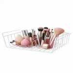 1pc White/Black Multi Functional Iron Bottom Hanging Basket Perforated Kitchen Bathroom Storage Basket Storage Rack Makeup Tools - Image 6
