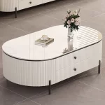 Modern Decorative Coffee Tables Luxury Decor Metal Minimalist Coffee Tables Unique Oval Stolik Kawowy Living Room Furniture - Image 2