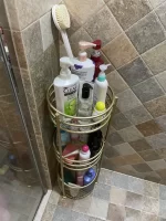 Nordic 3 Layer Golden Metal Bathroom Storage Basket Floor Multi-layer Multi-function Basket Shelf полка напольная в ванну - Image 4