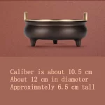 Creative Pure Copper Incense Burner For Buddha, Retro Home Indoor Tea Room Crafts Decor, Aromatherapy Burner, 1Pc - Image 10