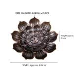 Alloy Incense Burner Lotus Multi-hole Wire Stick Holder Household Antique Incense Plate for Buddha Incense Holder Home Decor - Image 10