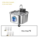 3.2L/108oz Wireless Charging Sensor Cat Water Feeder Stainless Steel Cat Dog Water Fountain Silent Water Level Window No Plug - Image 8