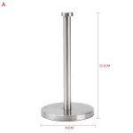Stainless Steel Kitchen Roll Paper Towel Rack Bathroom Standing Paper Holder Silver Tissue Napkins Rack Home Table Decor - Image 2