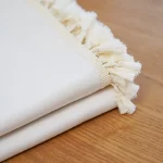 Nordic White Tablecloth Cotton Linen Map Rectangle Round Table Cloth Soft Cover Lace Tassel Outdoor Picnic Blanket for Banquet