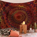 Indian Mandala Wall Hanging Tapestry Psychedelic Bohemian Home Decoration Aesthetic Living Room Background Cloth Beach Yoga Mat - Image 2