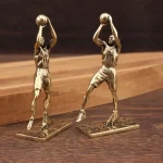 Basketball Superstar Figurines Vintage Brass Character Small Statue Desktop Ornaments Home Decoration Crafts Fans Souvenir Gifts - Image 4