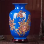 New Chinese Style Vase Jingdezhen Yellow Crystal Glaze Flower Vase Home Decor Handmade Shining Famille Rose Vases - Image 10