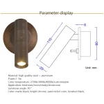 Recessed Sconce Lights 3W Warm White LED Switched Wall Decoration Bed Headboard Reading Lamp Hotel Bedside Decor Idea - Image 5