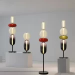 Italian Creative Colored Glass Designer LED Floor Light Living Room Bedroom Study Table Lamp Indoor Lighting Decor Candy Lights