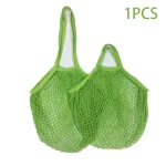 Reusable Mesh Grocery Bags, Long Handle Produce Bags, Fruit & Veggie Storage, Woven Mesh Pocket Hollowed Out Kitchen Storage - Image 9
