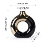 Ceramic Flower Vases For Living Room Luxury Nordic Plant Pot,Dinning Table Hotel Home Decoration,Wedding Festival Artwork Golden - Image 12