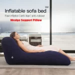 Portable S-shaped Love Position Labor-saving Sitting Inflatable Sofa Bed Yoga Chaise Lounge For Garden Bedroom Folding Furniture - Image 2