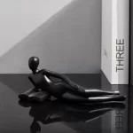 Creative Characters Reading Statue Modern Home Living Room Abstract Resin Figurines Miniatures Crafts Office Decor Figurines - Image 6