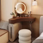 Vintage Unique Vanity Table Aesthetic Elegant Beauty Premium Vanity Table Classic Corner Meuble De Chambre Bedroom Furniture - Image 5