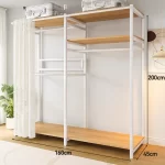 Modern Wardrobes Organizer Closet Storage Bedroom Coat Rack Floor Corner Household Metal Hanger Hat Rack Shelf Home Furniture - Image 7