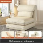 Household Goods Fabric Single Sofa, Sweet Potato Sofa Bed, Small-sized Living Room Folding Dual-use Tatami, Tofu Block Lazy Sofa - Image 8