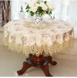 European Style Round Tablecloth, Elegant Lace Tablecloth, Dining Table Cloth, Kitchen Table Cover, Decorative Towel - Image 8