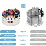 360° Rotating Desk Organizer With 7 Removable Bins – Multi- Pen Holder Stationery Organizers Accessories Office School Supplies - Image 2