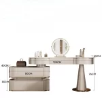 modern coiffeuse bedroom furniture wooden dressing table home storage cabinet master bedroom vanity table make up with mirror - Image 6