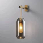 Modern wall sconce light fixture glass bedside hotel bathroom background lamp corridor luminaire home decoration lighting gold - Image 8