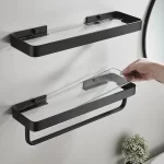 30-50CM Brushed Gold Glass Shelf  Aluminum Bathroom Storage Holder Bath Shower Shelf  Bathroom Shelf Mirror Wall Tray Towel Bar - Image 6