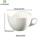 White Round Coffer Mug Kitchenware 100% Melamine Water Cup Restaurant Tableware Imitation Porcelain Dinnerware - Image 11