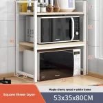 Kitchen Storage Rack Countertop Spice Oven Microwave Shelf Desktop Organizer Accessories European Style 3 Layers No Drilling - Image 9