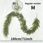 5/6/9ft Christmas Pine Garlands Real Touch Cedar Garland Xmas Indoor Fireplace Home Decor Artificial Plants Hanging Adorn Wreath - Image 9