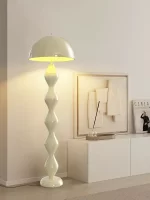 Floor lamp, living room cream wind and sand hair lamp, decorative ornament, vertical floor lamp, bedroom bedside ambient lamp - Image 6