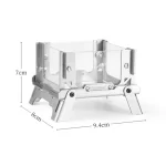 Camping Heater Portables Grills Stand Mini Stainless Steel Burners Portable Folding Incense Burner Desktop Viewing Stove - Image 7