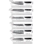 F.YOUNG Professional Kitchen Knives Damascus Steel Japanese Chef Knife Slicer Sashimi Utility Fruit Cooking Kitchenware Utensils - Image 5