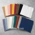20pcs 32x32cm Cotton Gauze Table Napkins Bohemian Wedding Decor Vintage Western Style Bridal Party Dinner Cloth Accessories - Image 4