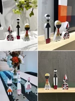 Home Decor Living Room Kawaii Accessory Sculptures & Figurines Character Shapes Adorable Wood Handcrafted Europe Household Items - Image 4
