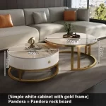 Round Unique Coffee Tables Waterproof Modern Simple Metal Coffee Tables Aesthetic Organizer Muebles De La Sala Home Decoration - Image 19