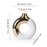 Ceramic Flower Vases For Living Room Luxury Nordic Plant Pot,Dinning Table Hotel Home Decoration,Wedding Festival Artwork Golden - Image 11