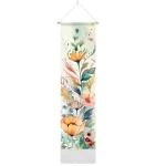 Boho Floral Tapestry Wall Hanging ,Botanical Tapestries, Gardens Wall Art Tapestry for Home Decor 12.8 x 51.2 Inches - Image 7